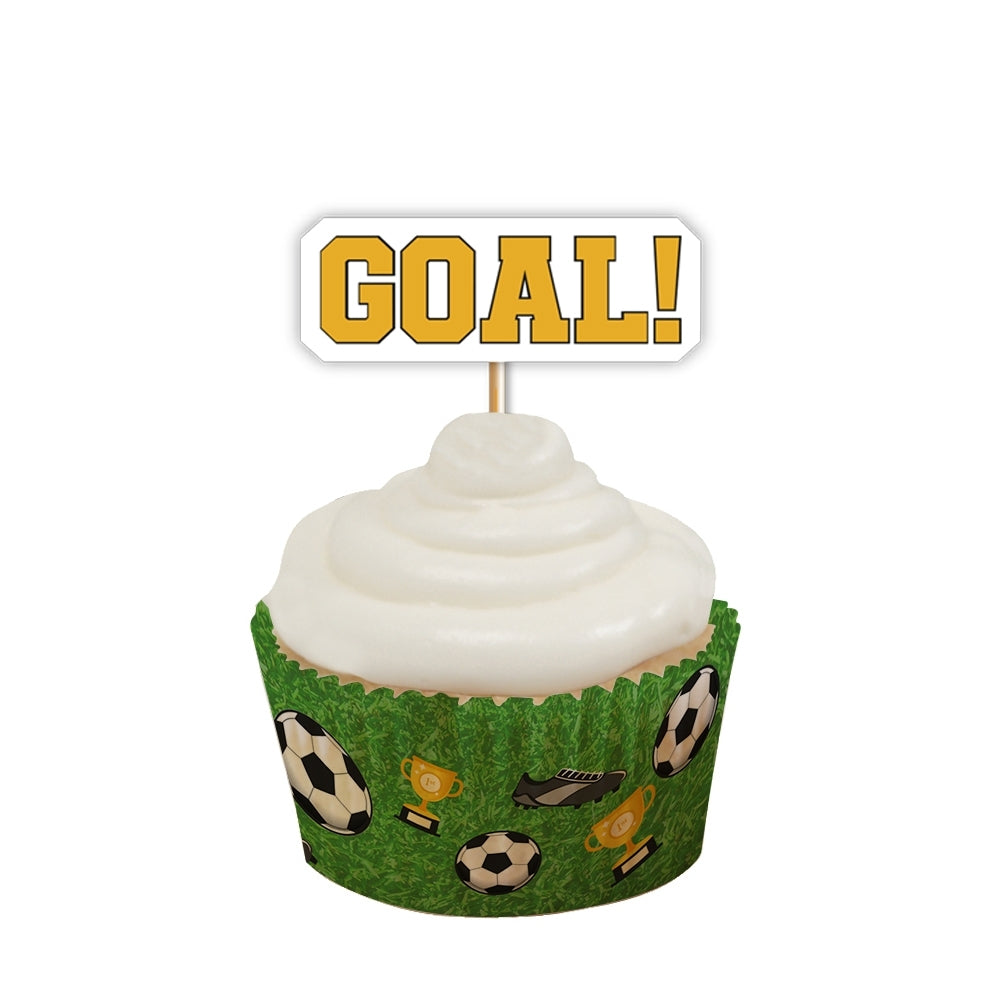 Anniversary House Football Foil Cupcake Picks x 12