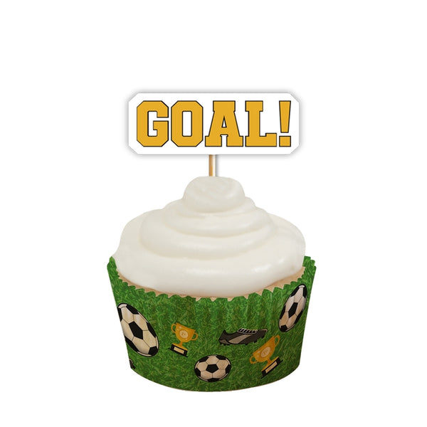 Anniversary House Football Foil Cupcake Picks x 12
