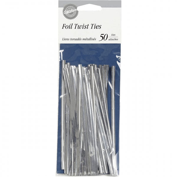Wilton Silver Twist Ties - Pack of 50