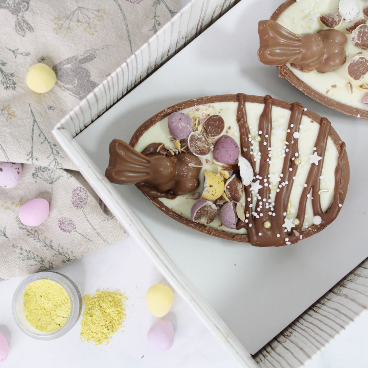 Simply Making Holds 2 Wood Effect Easter Egg Box With Handle
