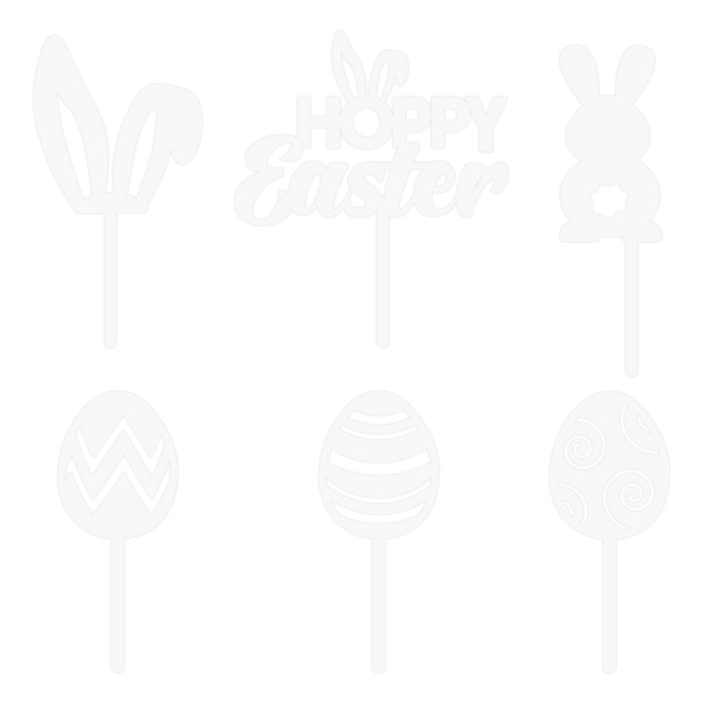 Make A Wish Easter Cupcake Toppers Set Of 6