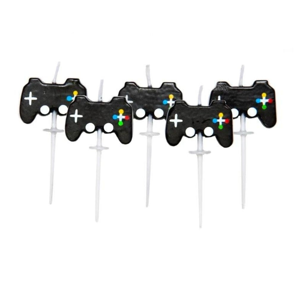 Anniversary House Gaming Party Pick Candles x 5