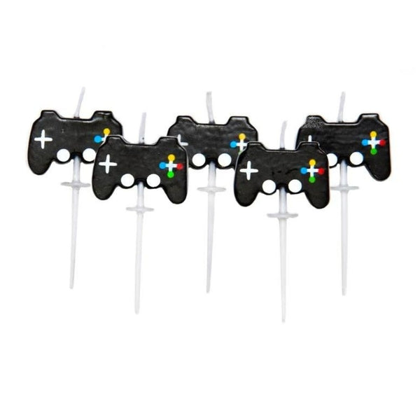 Anniversary House Gaming Party Pick Candles x 5