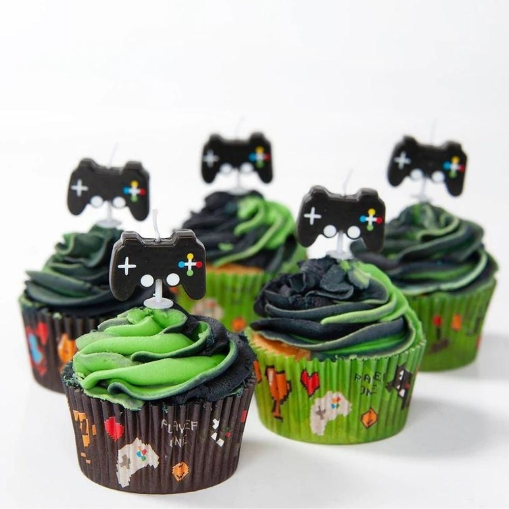 Anniversary House Gaming Party Pick Candles x 5