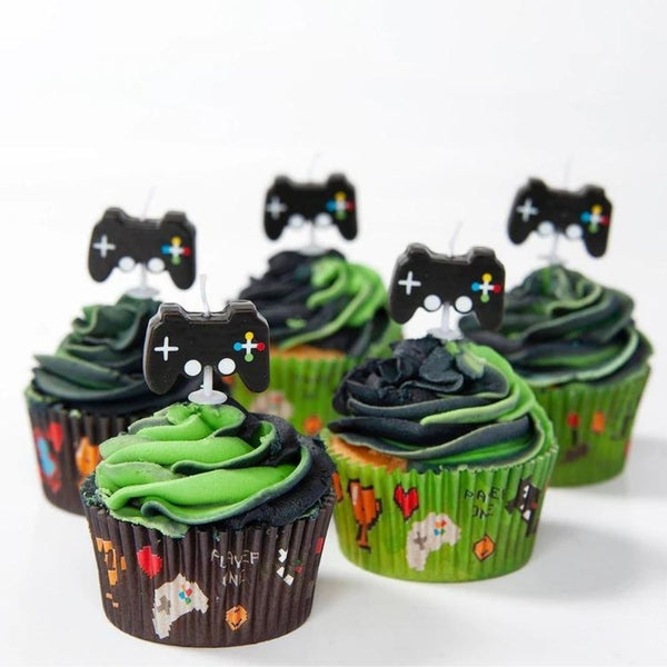 Anniversary House Gaming Party Pick Candles x 5