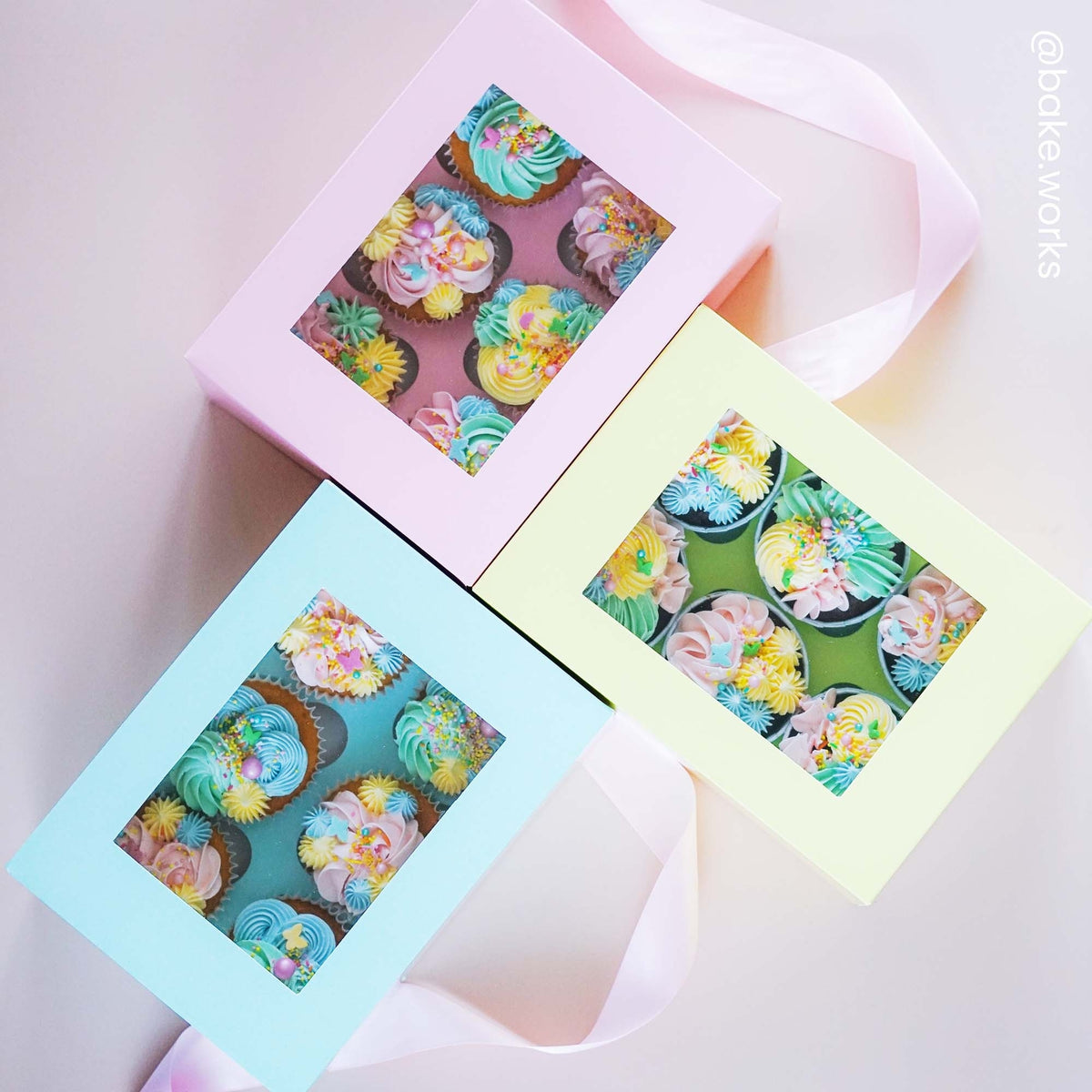 Simply Making 4" Deep Pastel Yellow Luxury Cupcake Box