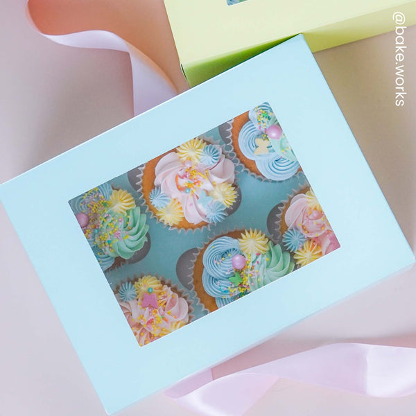 Simply Making 4" Deep Duck Egg Blue Luxury Cupcake Box
