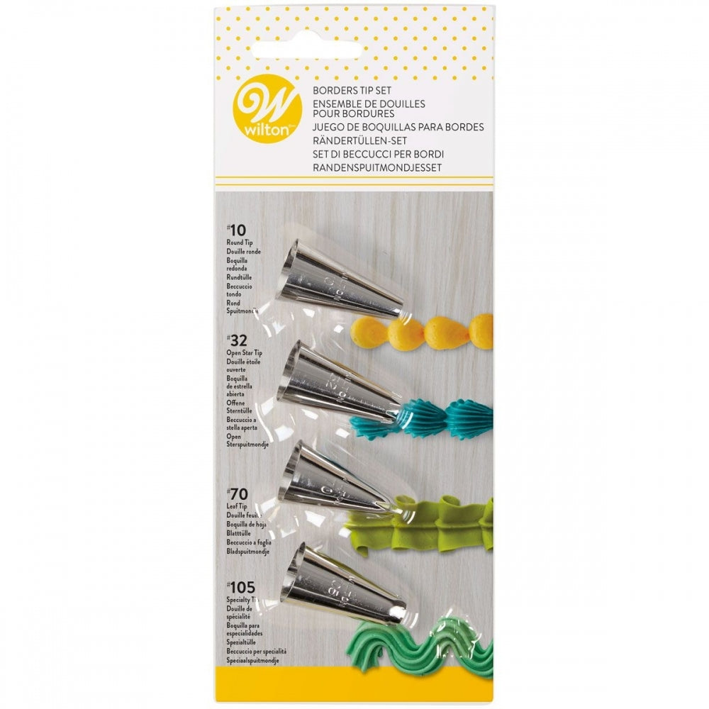 Wilton Borders Decorating Tips - Set of 4