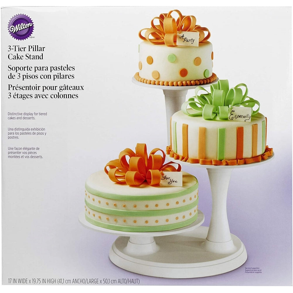 Wilton 3 Tier Pillar Cake Stand – The Cake Decorating Company