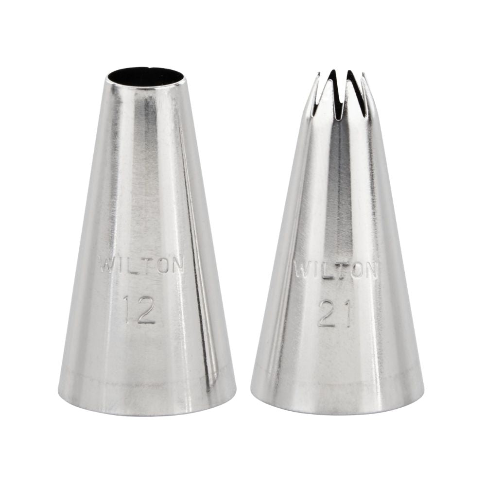 Wilton Piping Tip Set Of 2 (No.12, No.21)