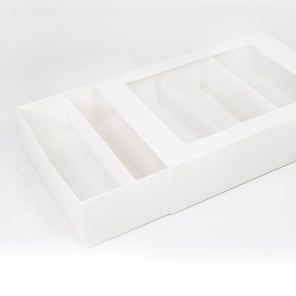 Simply Making Holds 24 Luxury Satin White Macaron Box With Sleeve