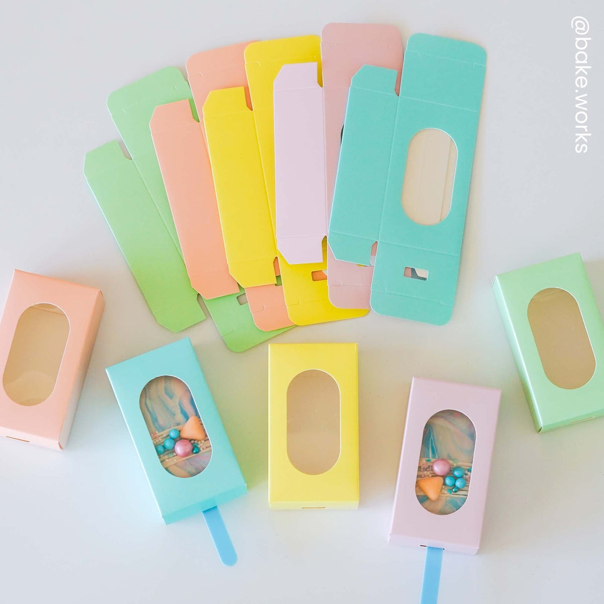Simply Making Pastel Purple Cakesicle Box - Pack Of 10