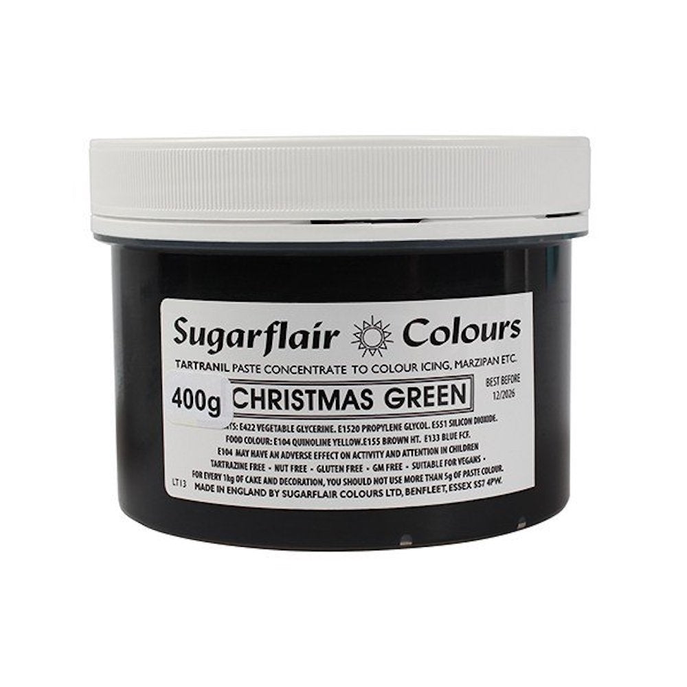 Sugarflair Christmas Green - Tartranil Paste Concentrate Colouring