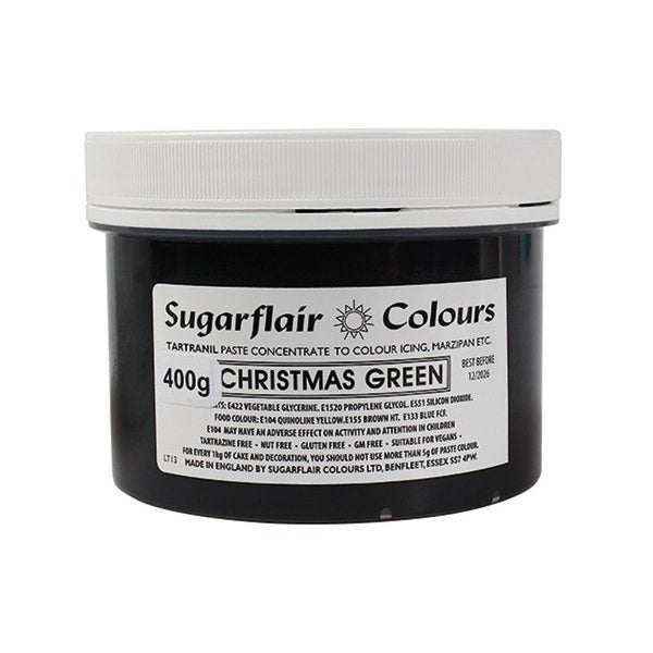 Sugarflair Christmas Green - Tartranil Paste Concentrate Colouring