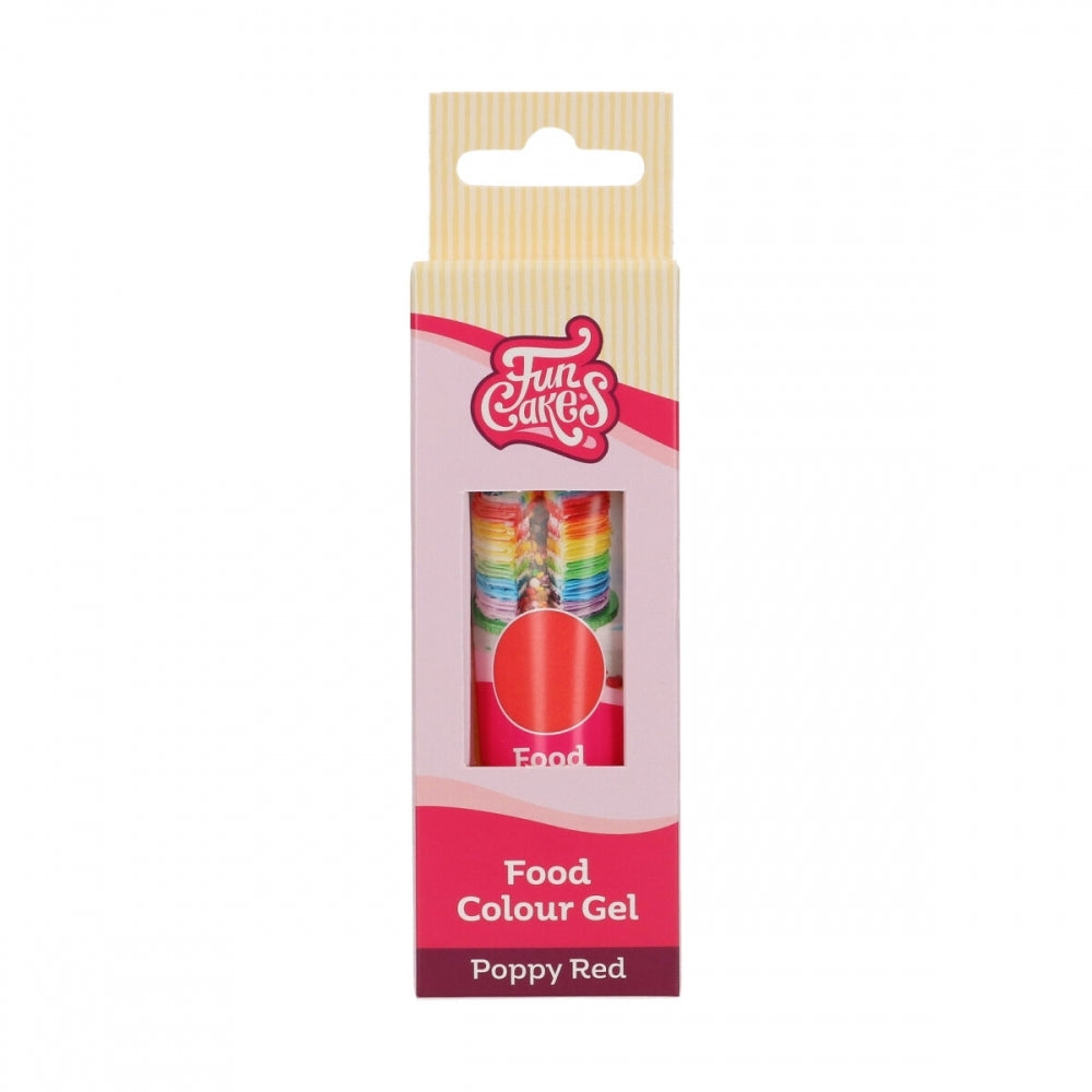 FunCakes Food Colour Gels 30g - Poppy Red