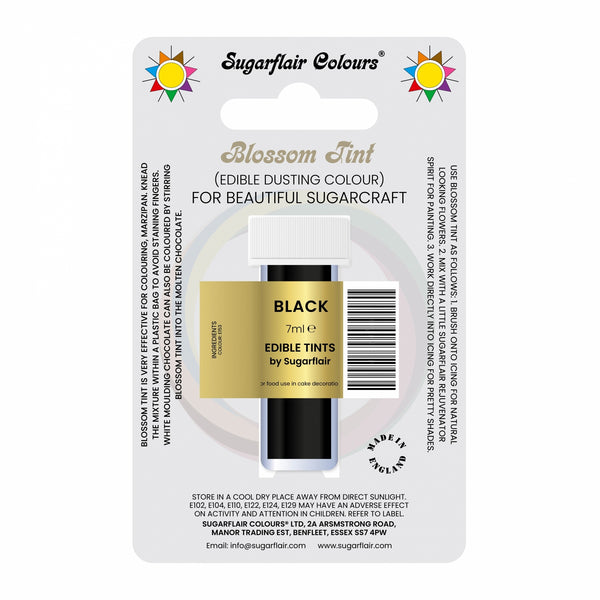 Sugarflair Black - Blossom Tint Dusting Colour