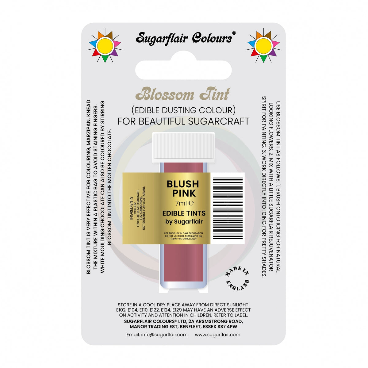 Sugarflair Blush Pink - Blossom Tint Dusting Colour 7ml