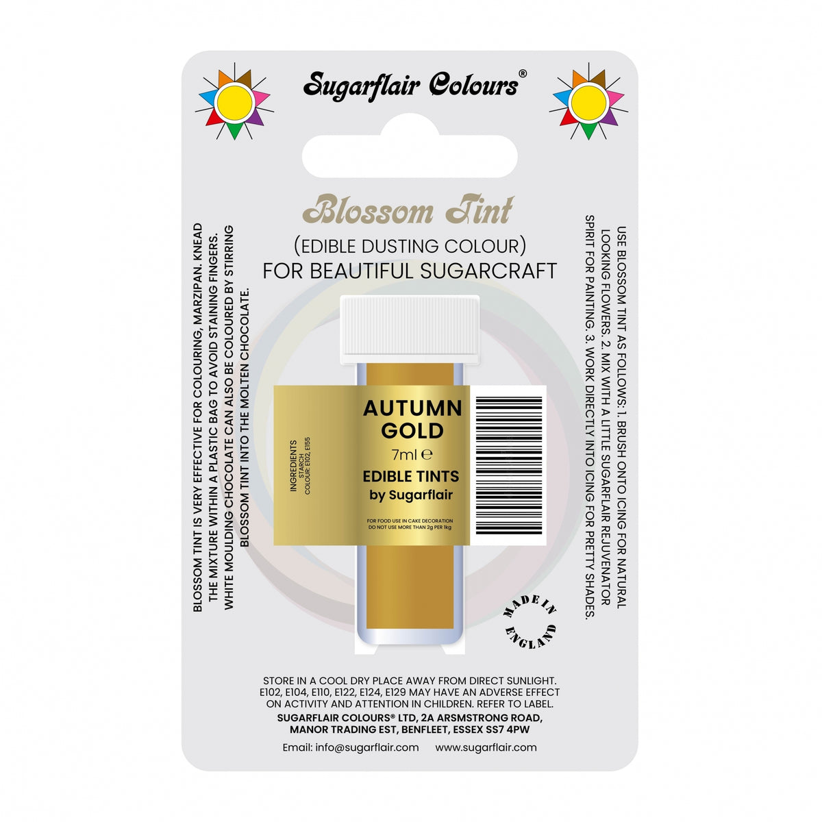 Sugarflair Autumn Gold - Blossom Tint Dusting Colour 7ml