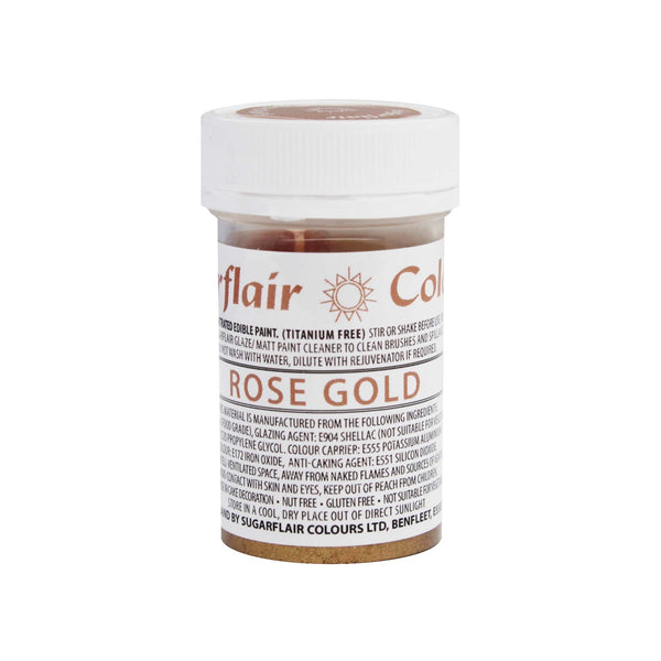 Sugarflair E171 Free Rose Gold - Edible Matt Paint 20g