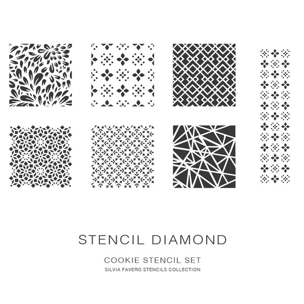 Silvia Favero Diamond Stencil Set Of 7