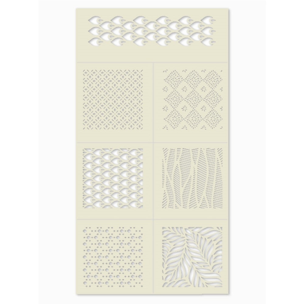 Silvia Favero Platinum Stencil Set Of 7