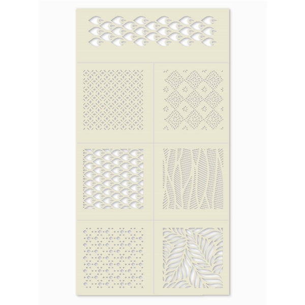 Silvia Favero Platinum Stencil Set Of 7