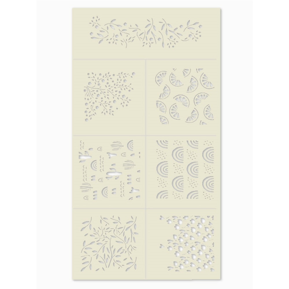 Silvia Favero Spring Stencil Set Of 7