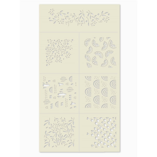 Silvia Favero Spring Stencil Set Of 7