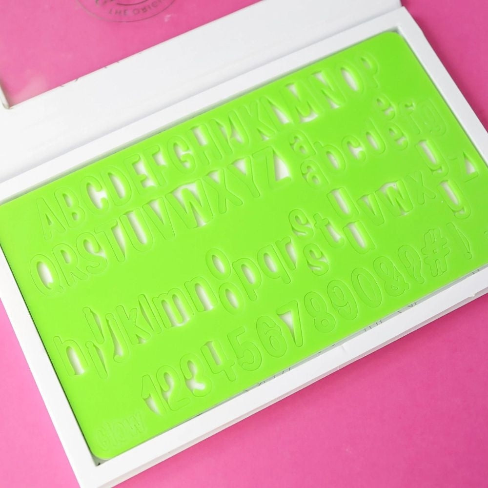 Sweet Stamp Medium Glow Letter & Number Embossing Set