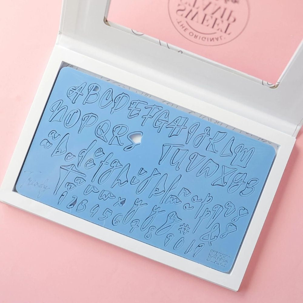 Sweet Stamp Mini Trendy Letter & Number Embossing Set