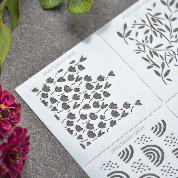 Silvia Favero Spring Stencil Set Of 7