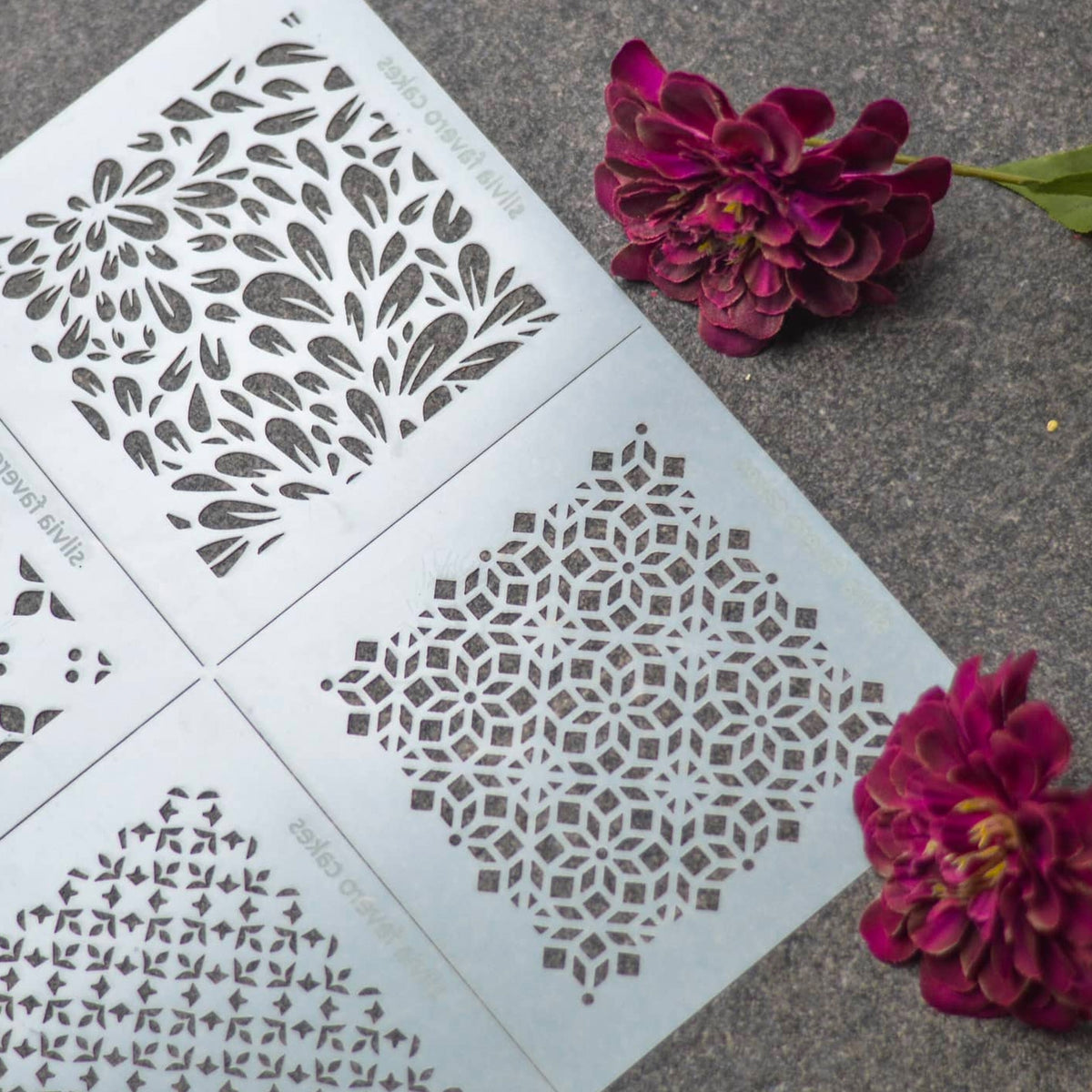 Silvia Favero Diamond Stencil Set Of 7