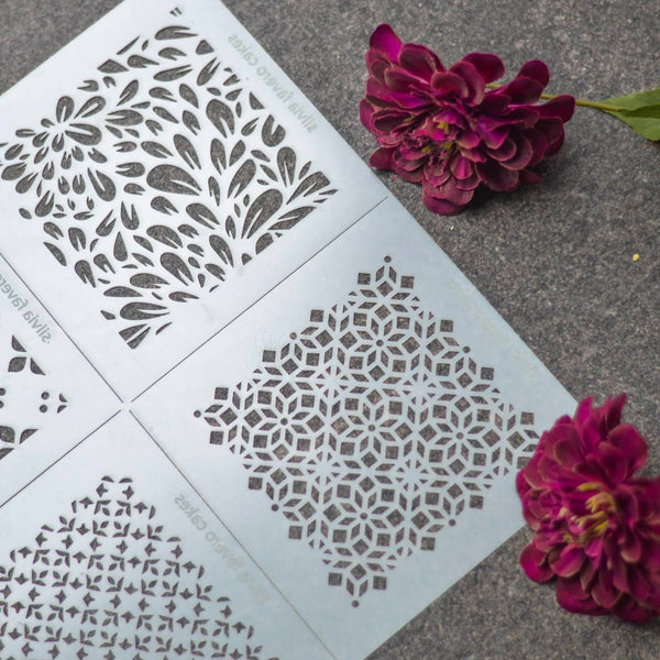 Silvia Favero Diamond Stencil Set Of 7