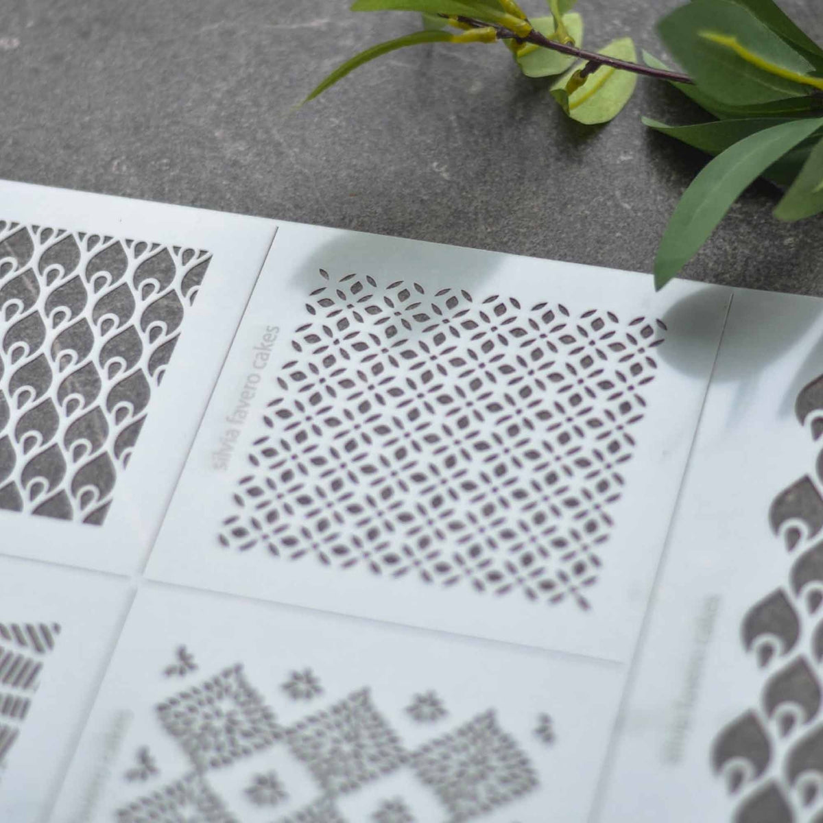 Silvia Favero Platinum Stencil Set Of 7