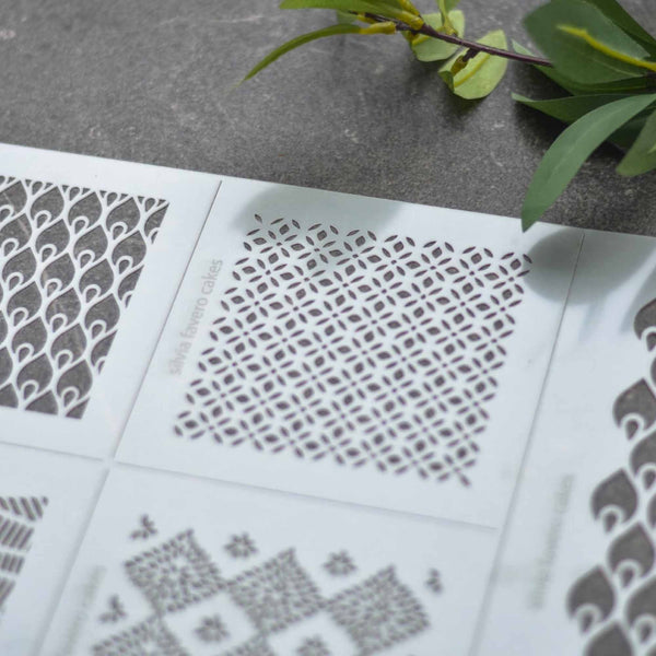 Silvia Favero Platinum Stencil Set Of 7