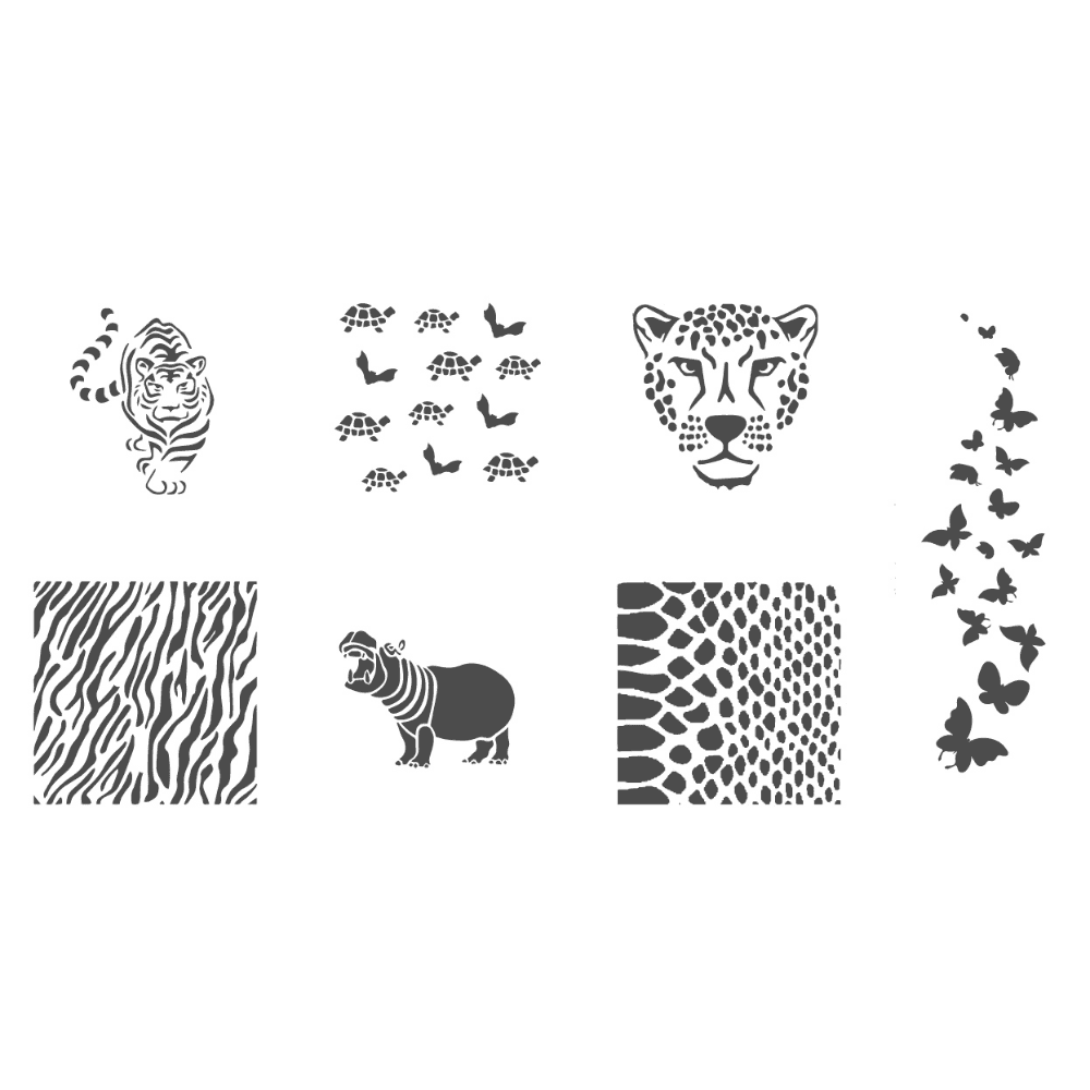Silvia Favero Bravio Stencil Set Of 7