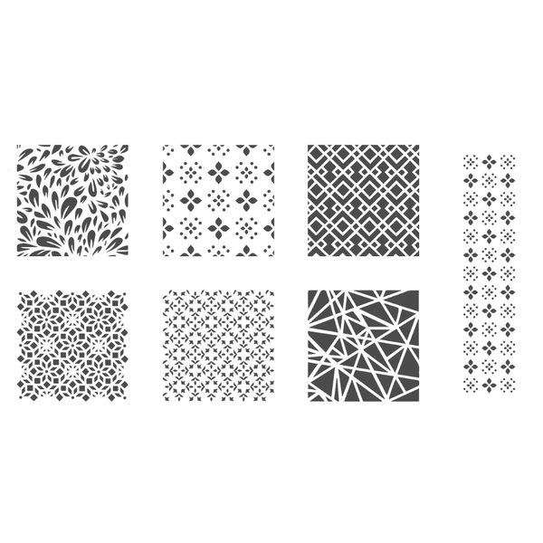 Silvia Favero Diamond Stencil Set Of 7