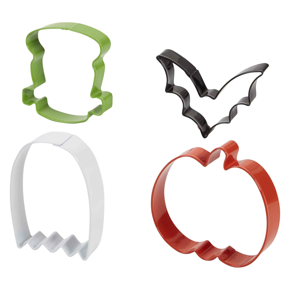 Wilton Bat, Pumpkin, Ghost & Monster - Metal Cookie Cutter Set of 4