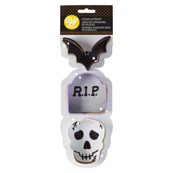 Wilton Bat, Stone & Skull - Metal Cutter Set of 3