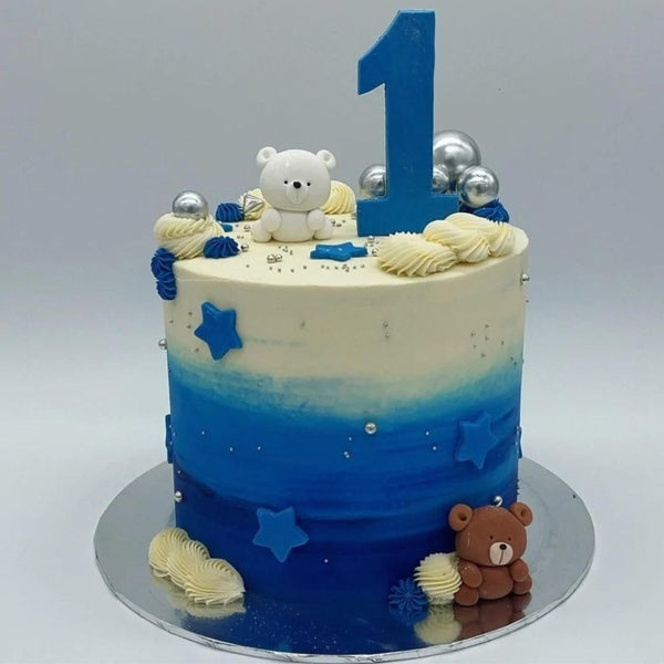 JN Cakes White Teddy Bear - Edible Cake Topper