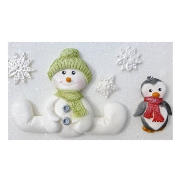 Karen Davies Sitting Snowman Mould