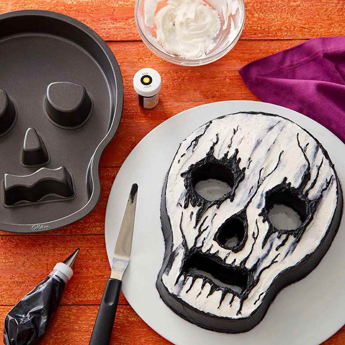 Wilton Halloween Skull Cake Tin