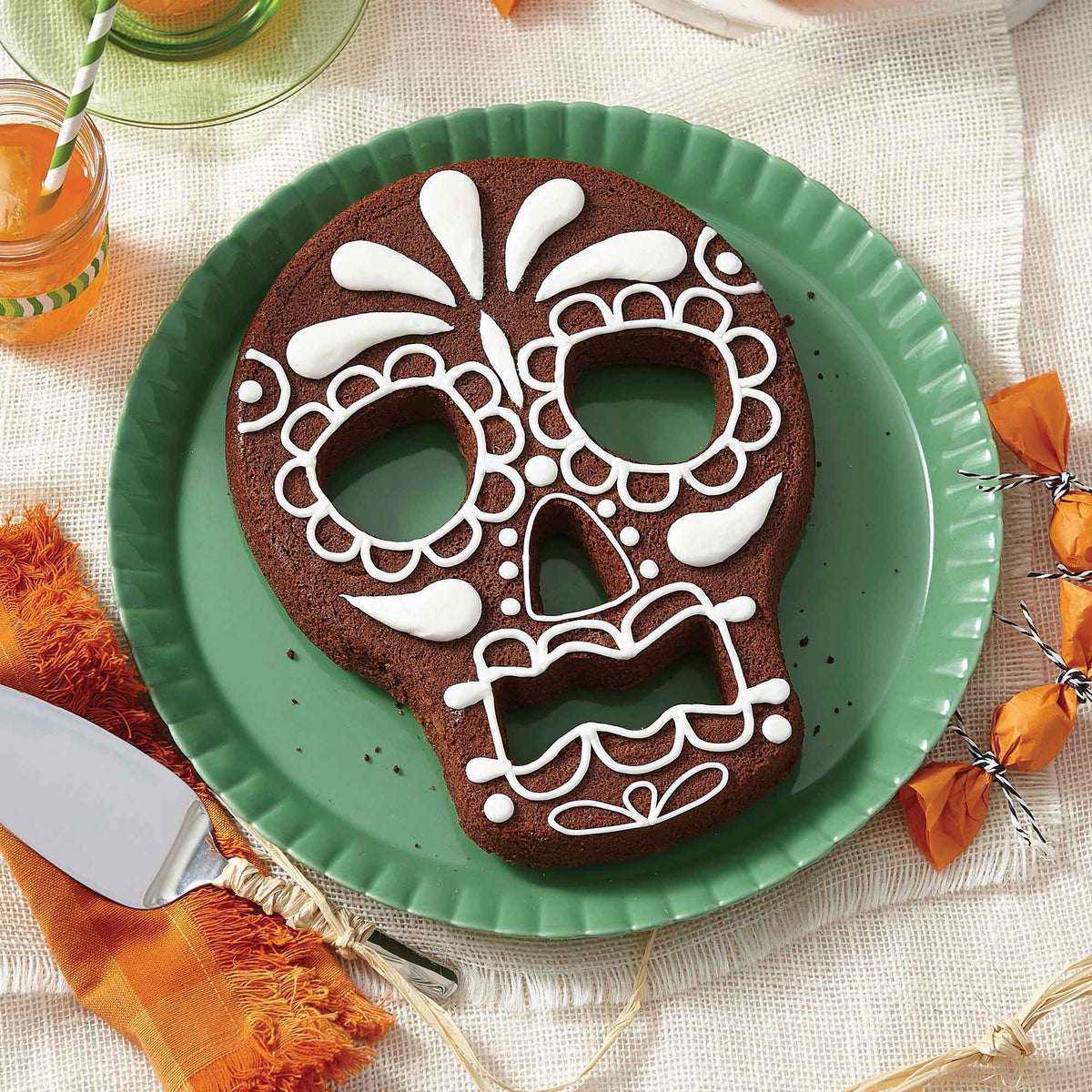 Wilton Halloween Skull Cake Tin