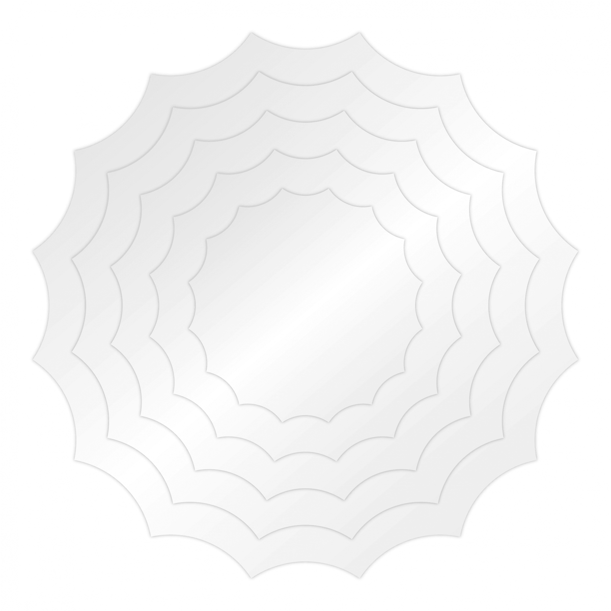 Choctastique Invert Scollop Ganache Plate - Pack Of 2