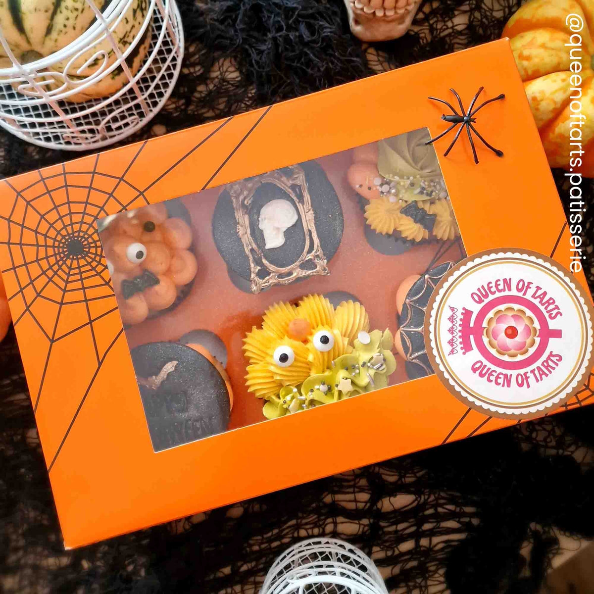 Simply Making Halloween Cobweb Satin Cupcake Box