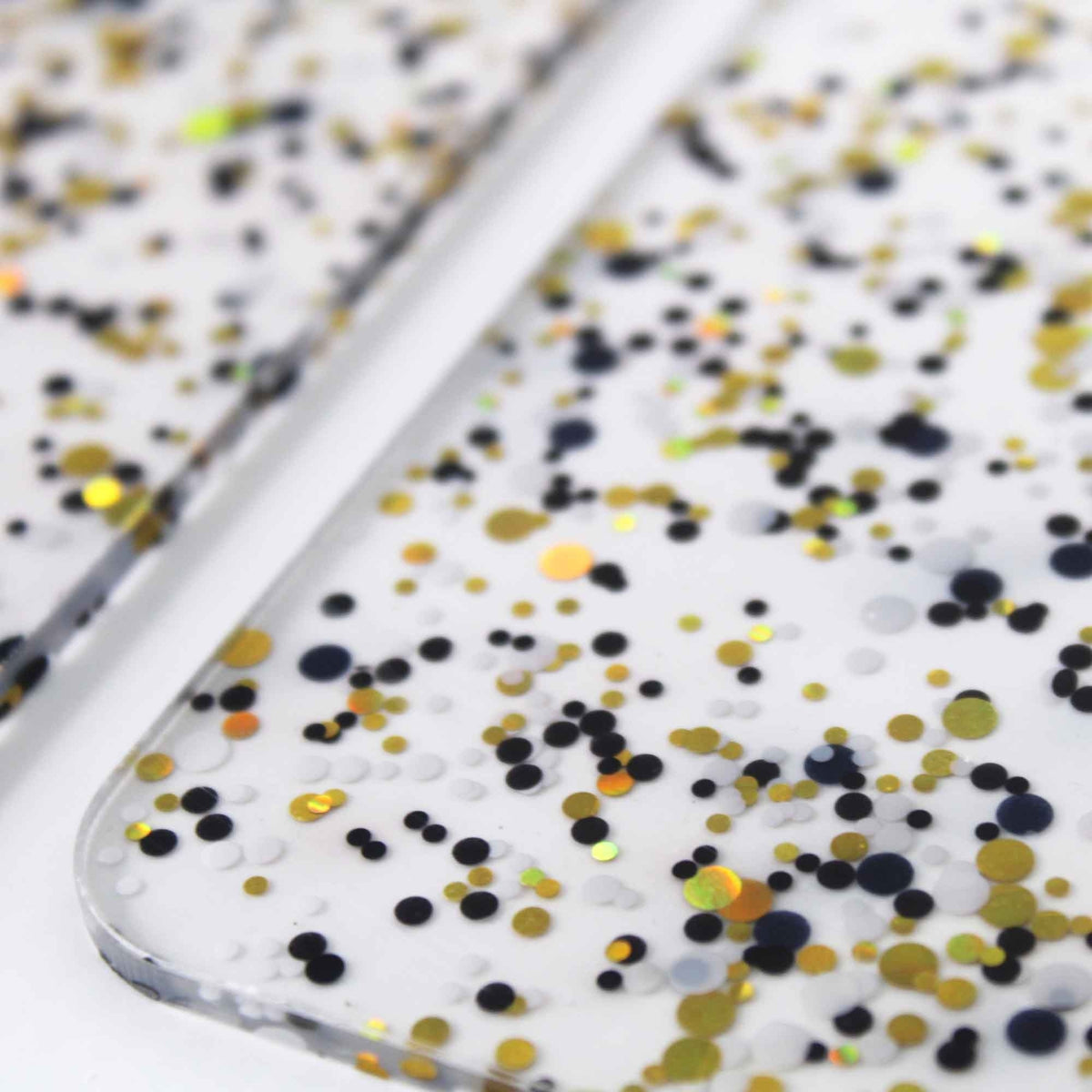 Choctastique Gold & Black Acrylic Ganache Scraper