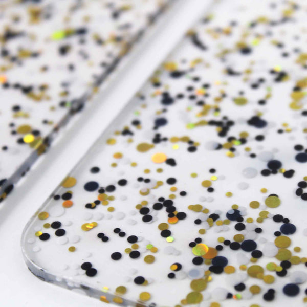 Choctastique Gold & Black Acrylic Ganache Scraper