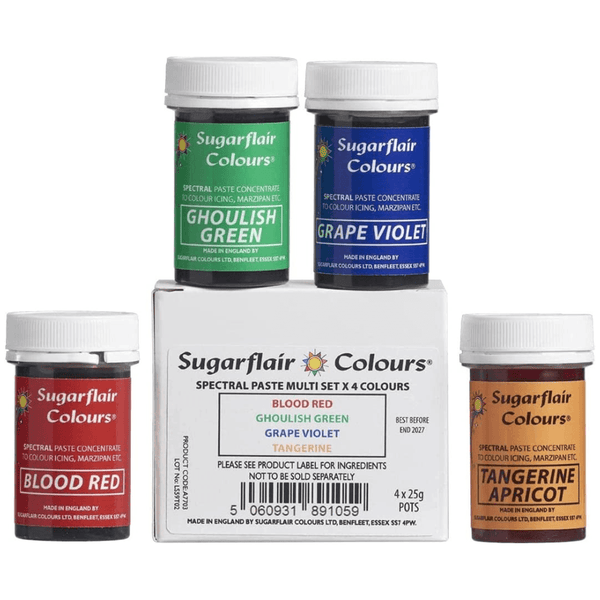 Sugarflair Multi Colour Spectral Paste Set Of 4