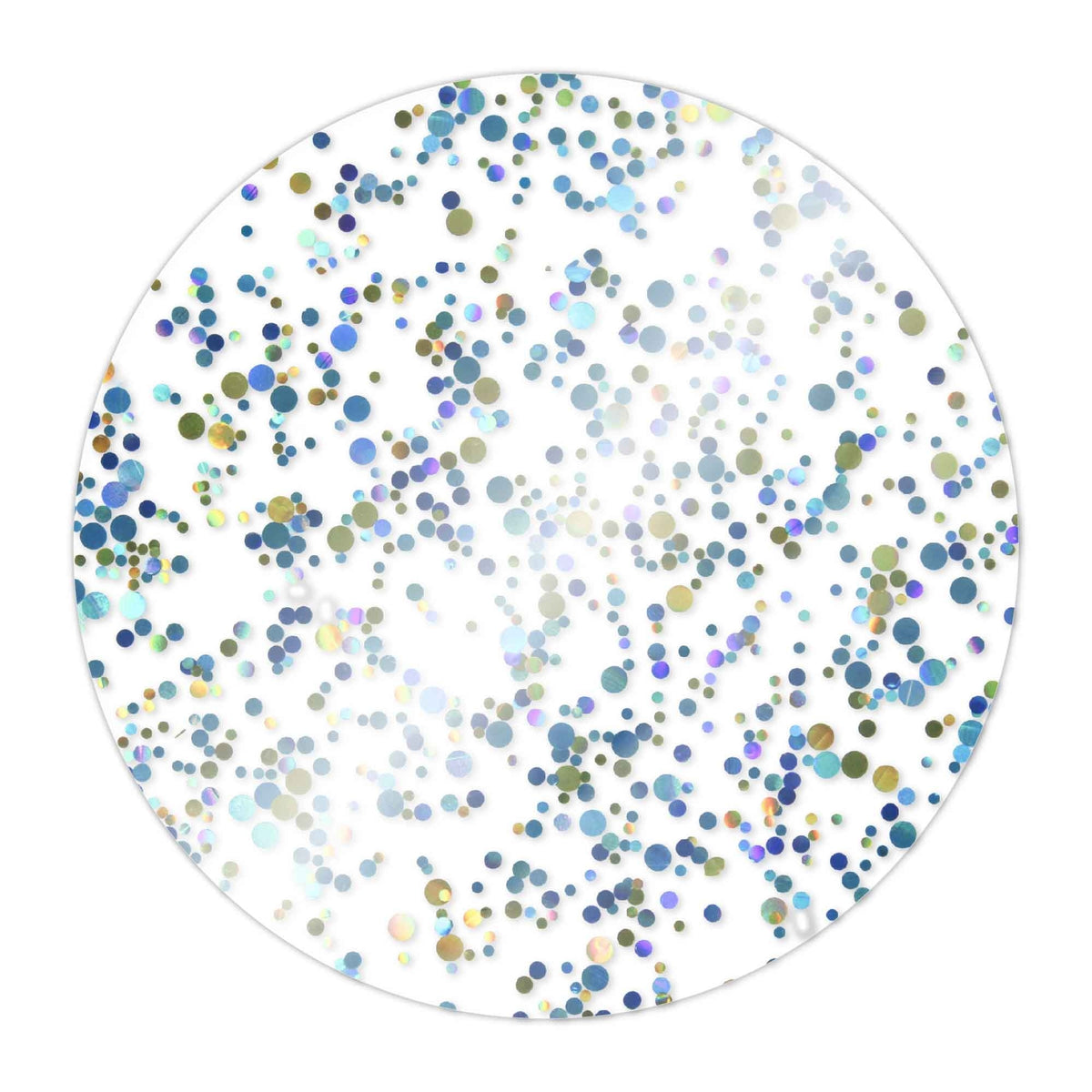 Choctastique Blue Glitter Round Ganache Plate - Pack of 2