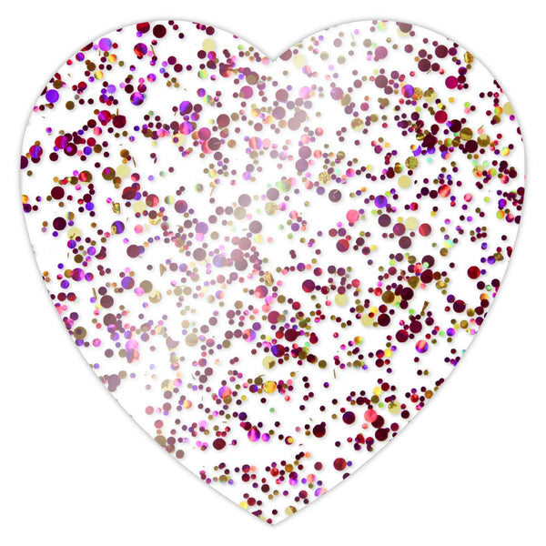 Choctastique Pink Glitter Heart Ganache Plate - Pack Of 2